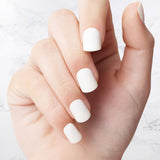Classic White Square nails