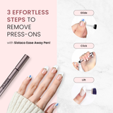 Grape Cats Eye - Almond Sustainable Nails