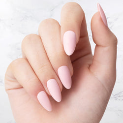 Classic Light Pink Almond Shaped nails