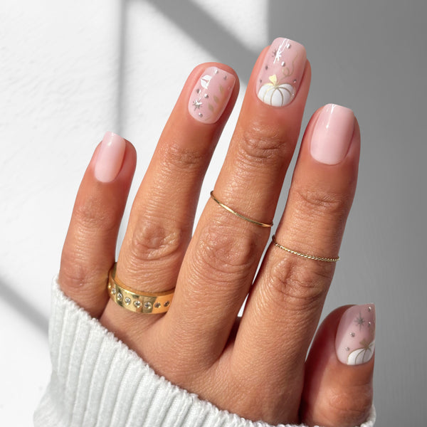 Gourd Glam - Squoval Sustainable Nails