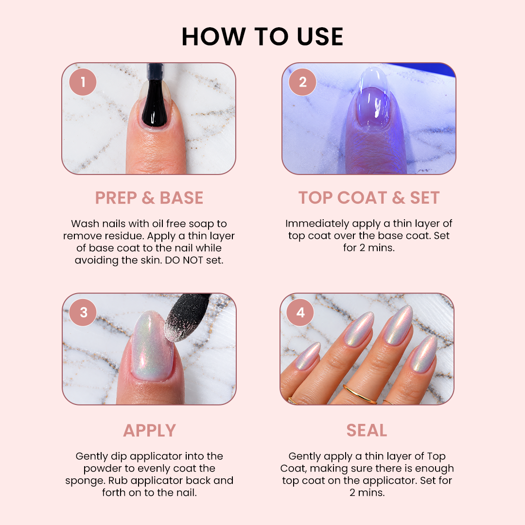 How to use Sistaco glazed nail powders