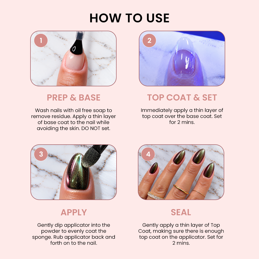 How to use Sistaco glazed shade-shift nail powders