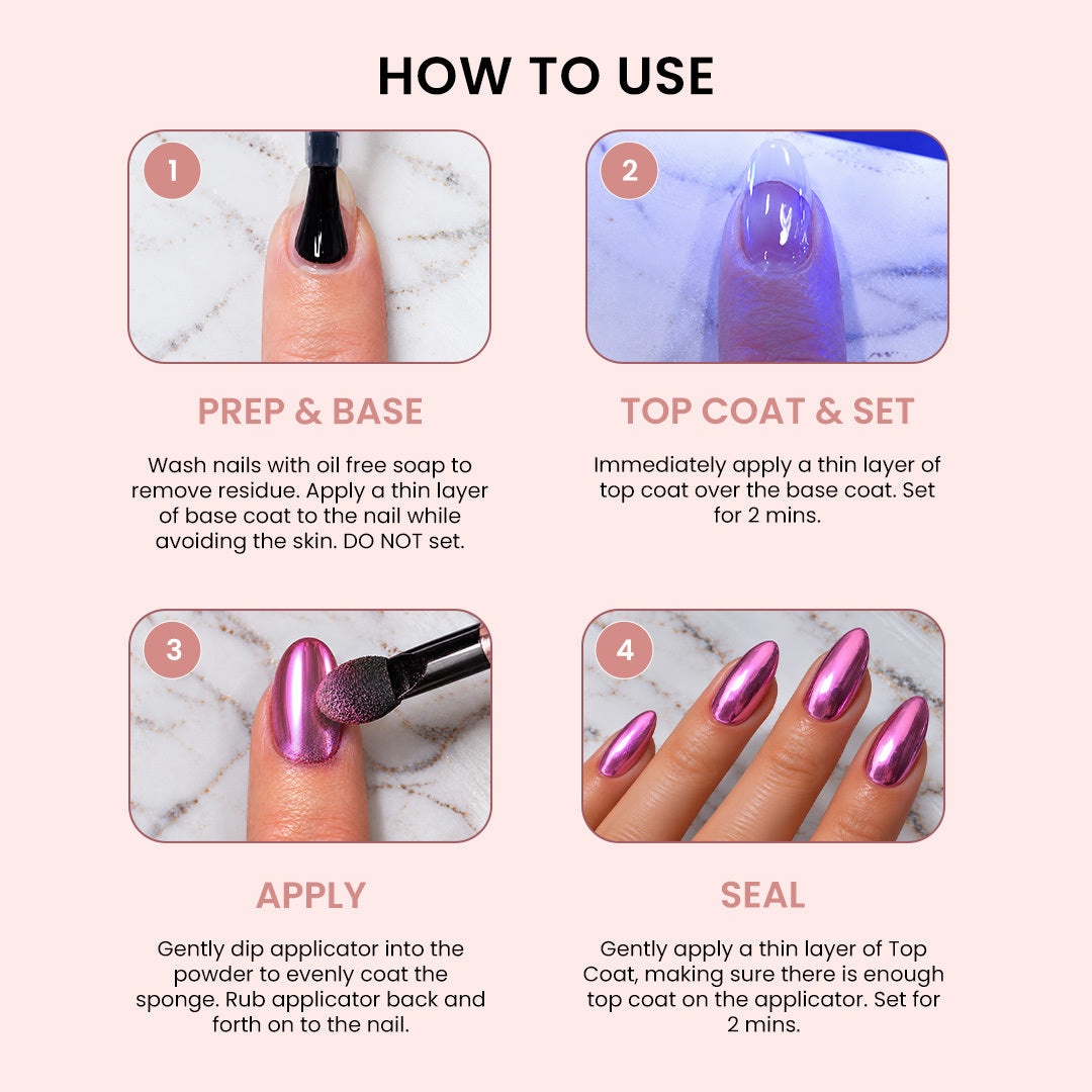 How to use Sistaco metallic nail powders