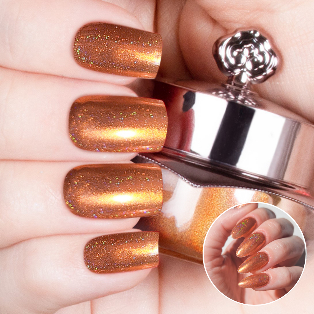 Elegant Rust Shade for Simple Nails