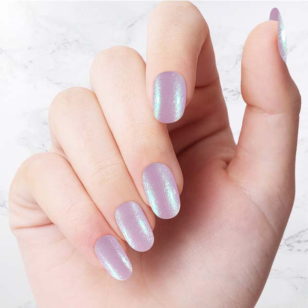 Classic purple Glazed Oval nails