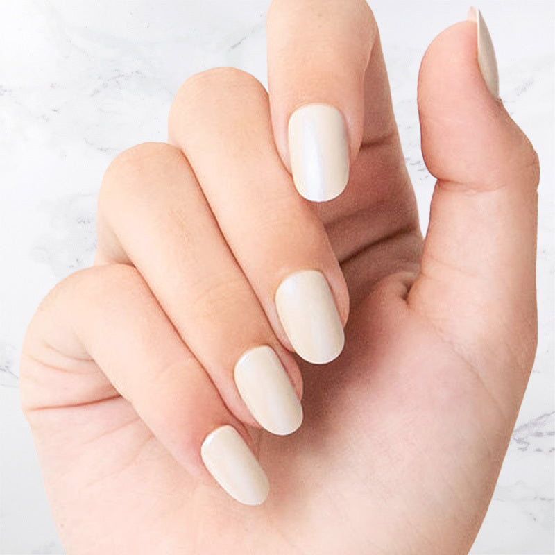 Oval Ivory Sustainable Press On Nails – Sistaco™ USA