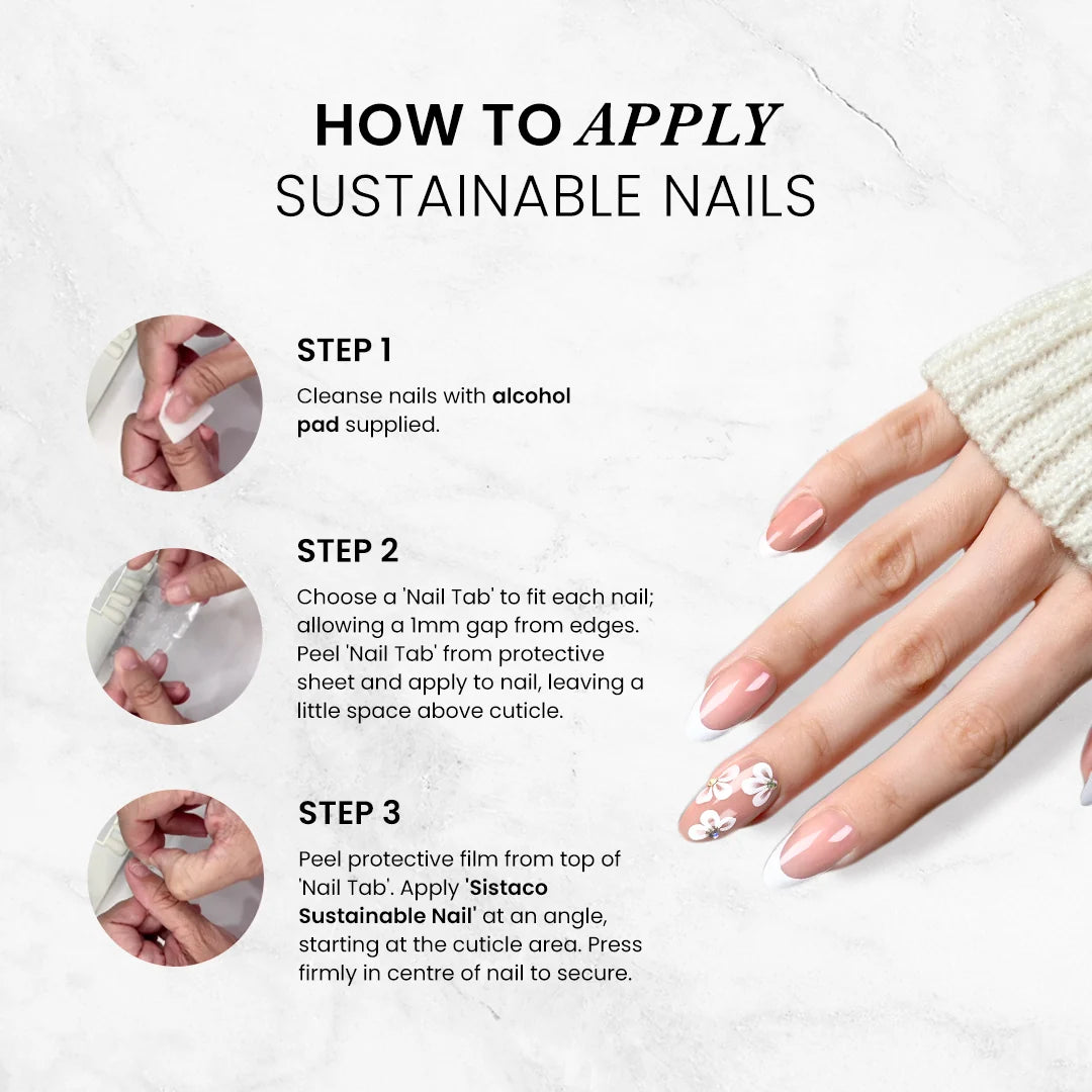 Indigo Glazed - Oval Sustainable Nails