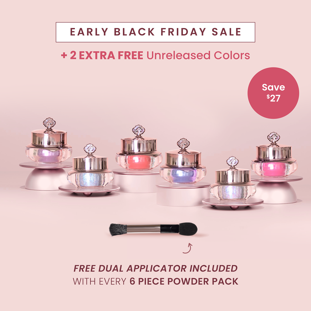 6 Piece Powder Pack + FREE APPLICATOR