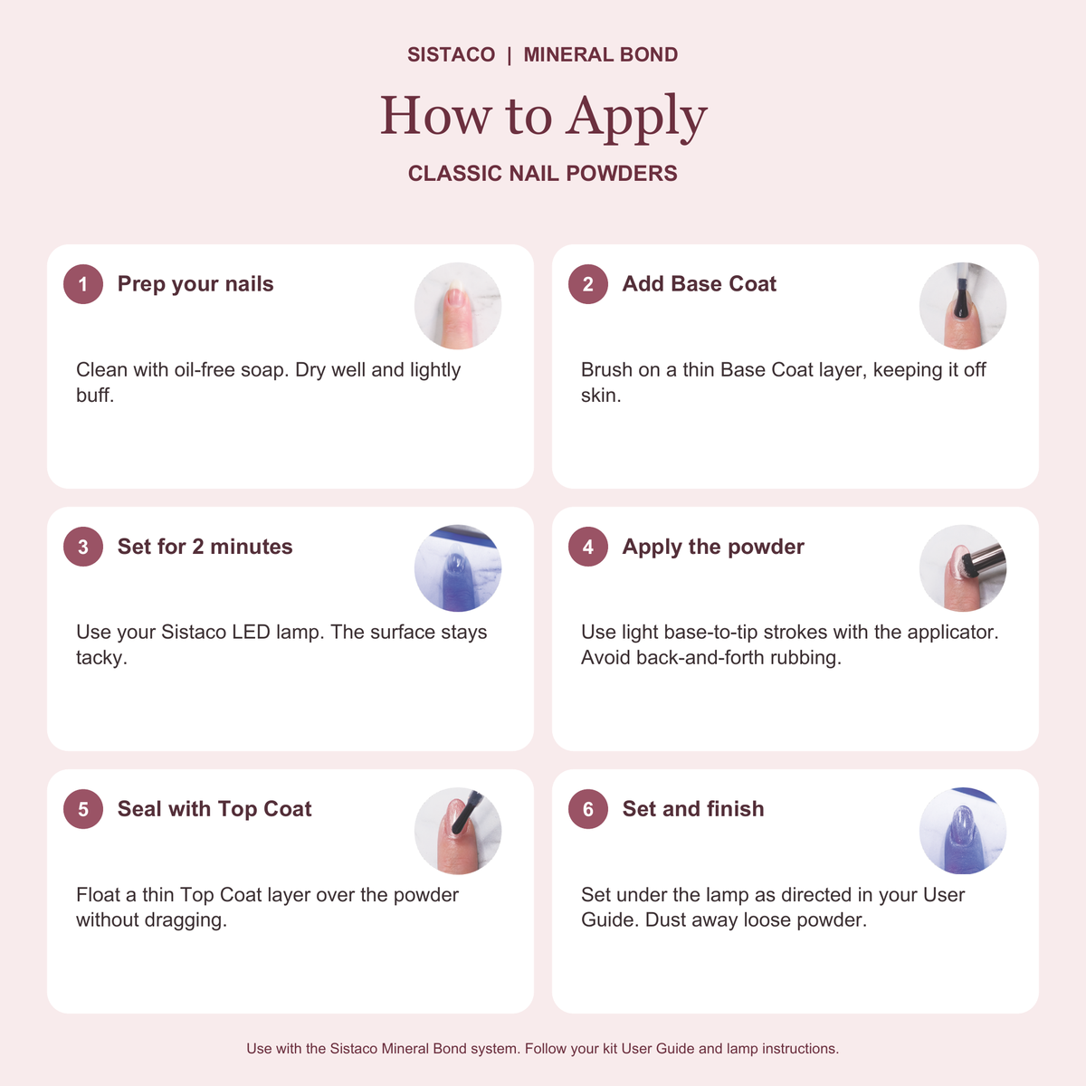 How to apply Sistaco classic nail powders