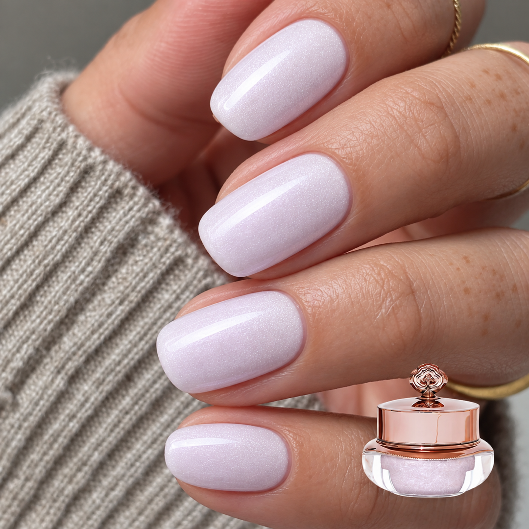 Ice White manicure with matching colour pot
