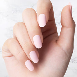 Classic Light Pink Oval Shaped nails