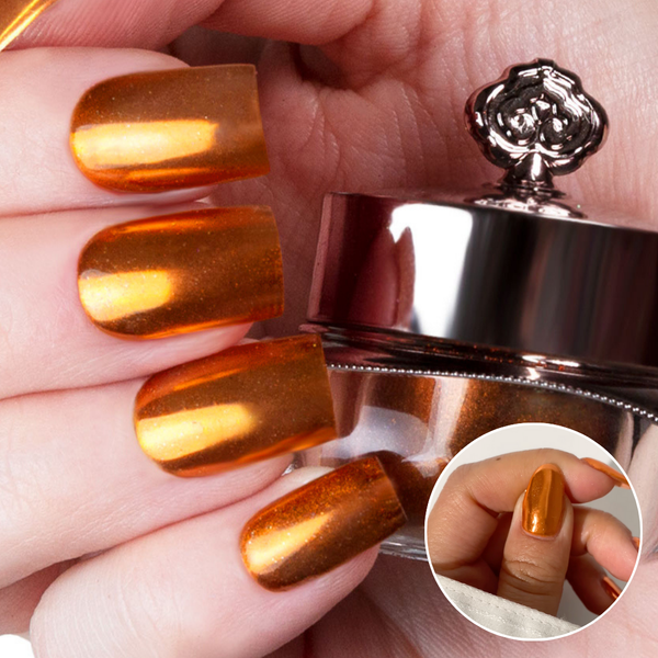 Tangerine - Metallic Nail Powder