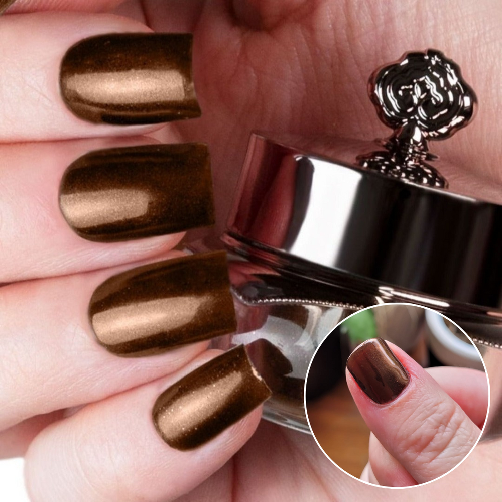 Glossy Satin Cacao Nails 2025