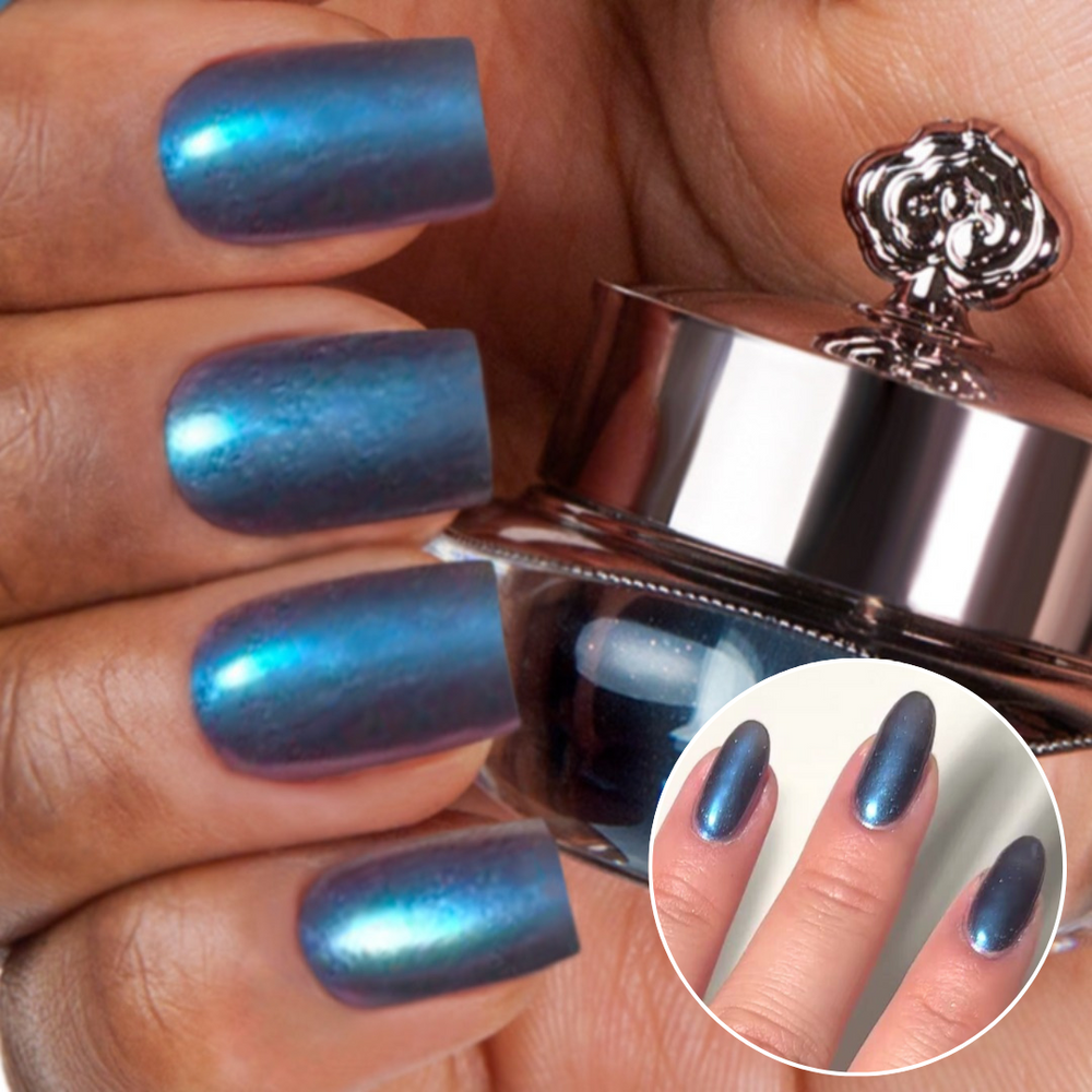 Cuccio Colour Dip Powder – Jade Mit Silberglitzer, 14 G, Für Dip-System