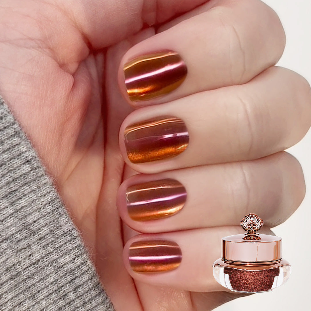 Maroon - Shade Shift Metallic Nail Powder