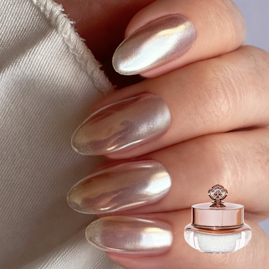 Glazed Silver - Metallic Nail Powder