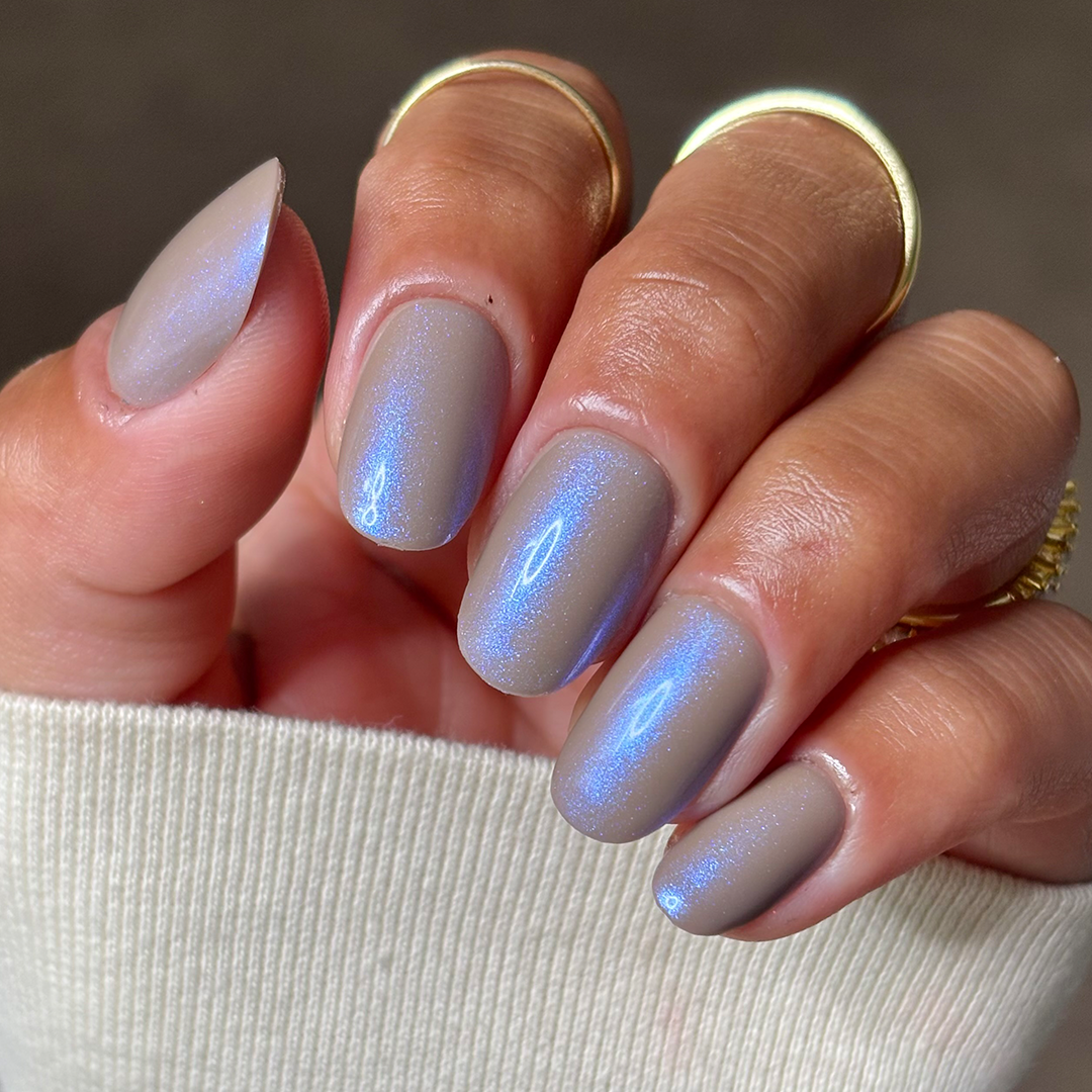 Indigo Glazed - Oval Sustainable Nails
