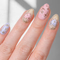 Champagne Lace - Almond Sustainable Nails