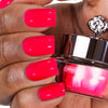 Hot pink shade of nail color