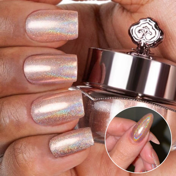 Latte Holographic Nail Color