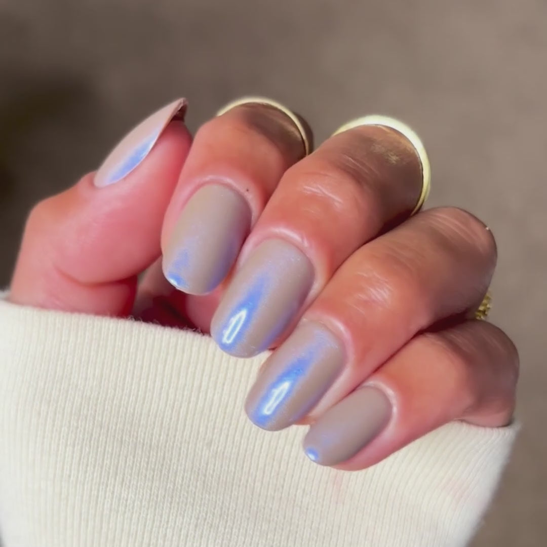 Indigo Glazed - Oval Sustainable Nails