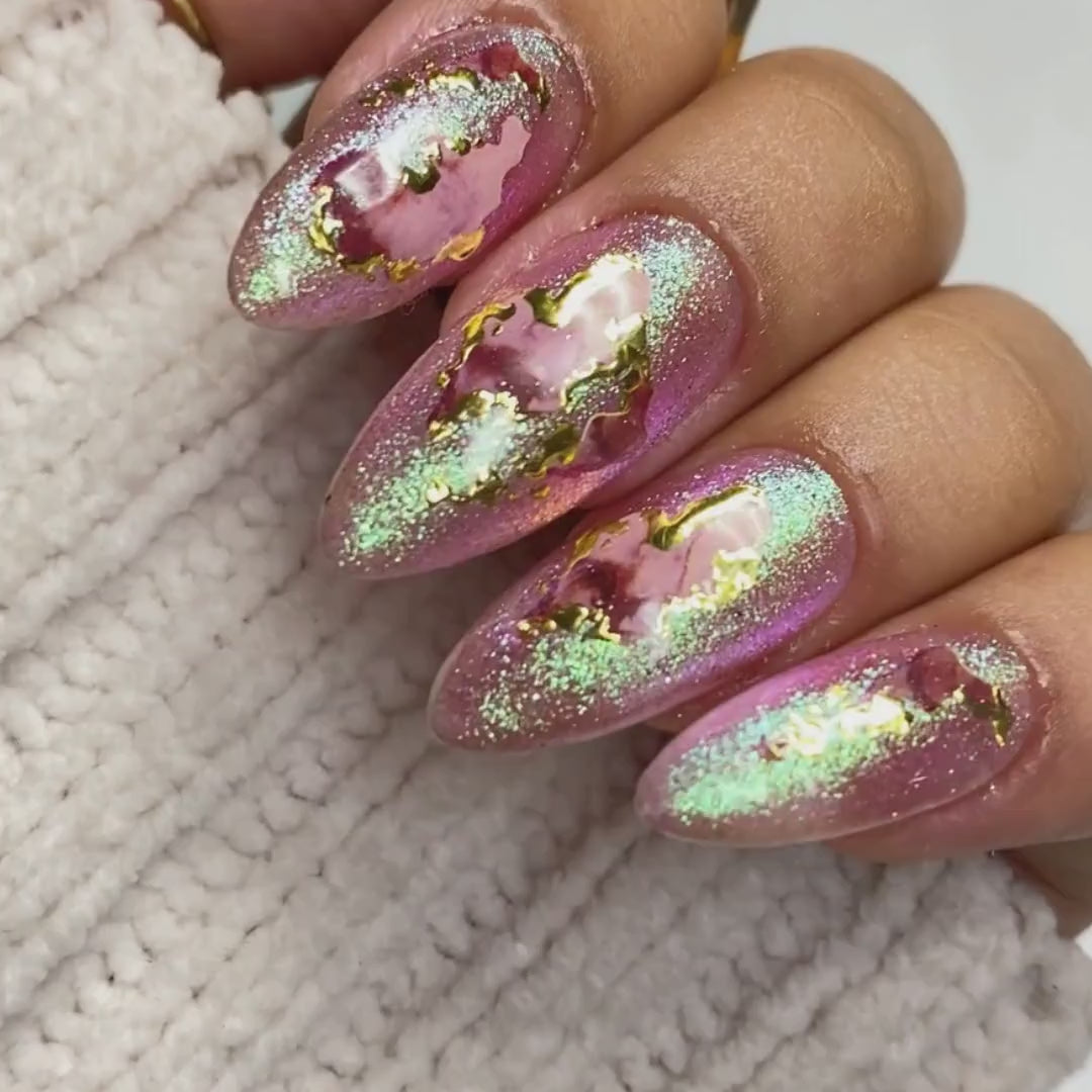 blaze nail embellishment finished manicure showcase