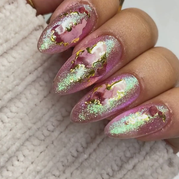 blaze nail embellishment finished manicure showcase