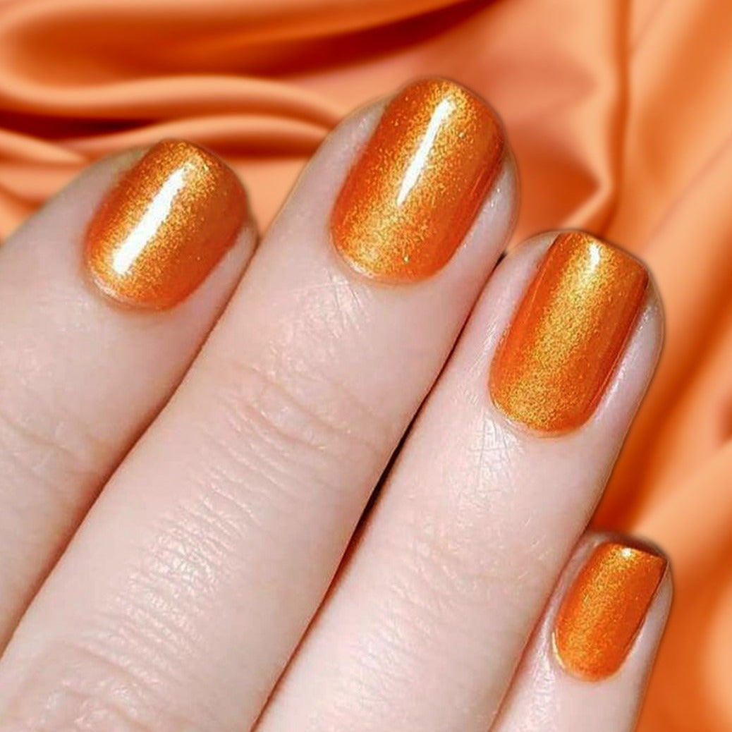 A vibrant and lively orange color